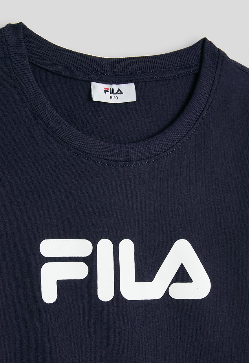 FILA - Mono deckle t-shirt  -  fila blue