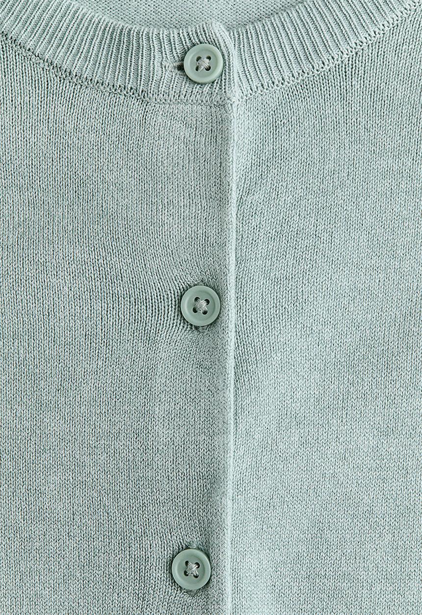 H&M - Fine-knit cardigan - light dusty turquoise