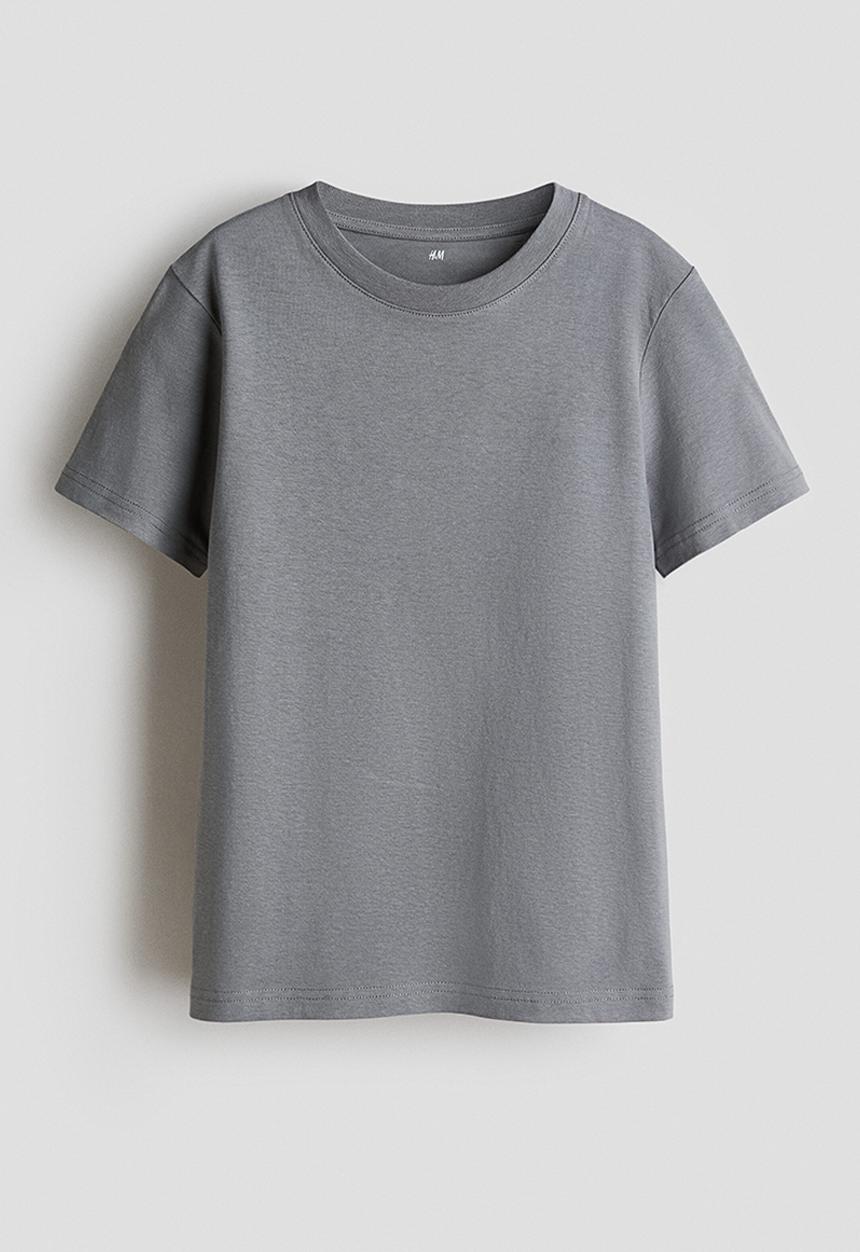 H&M - Cotton T-shirt - grey