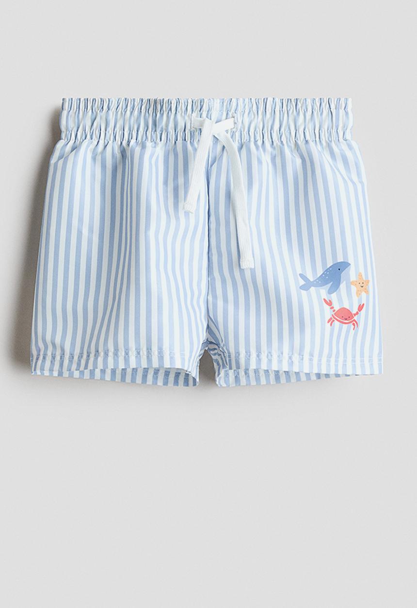 H&M - Patterned swim shorts - light blue/whale