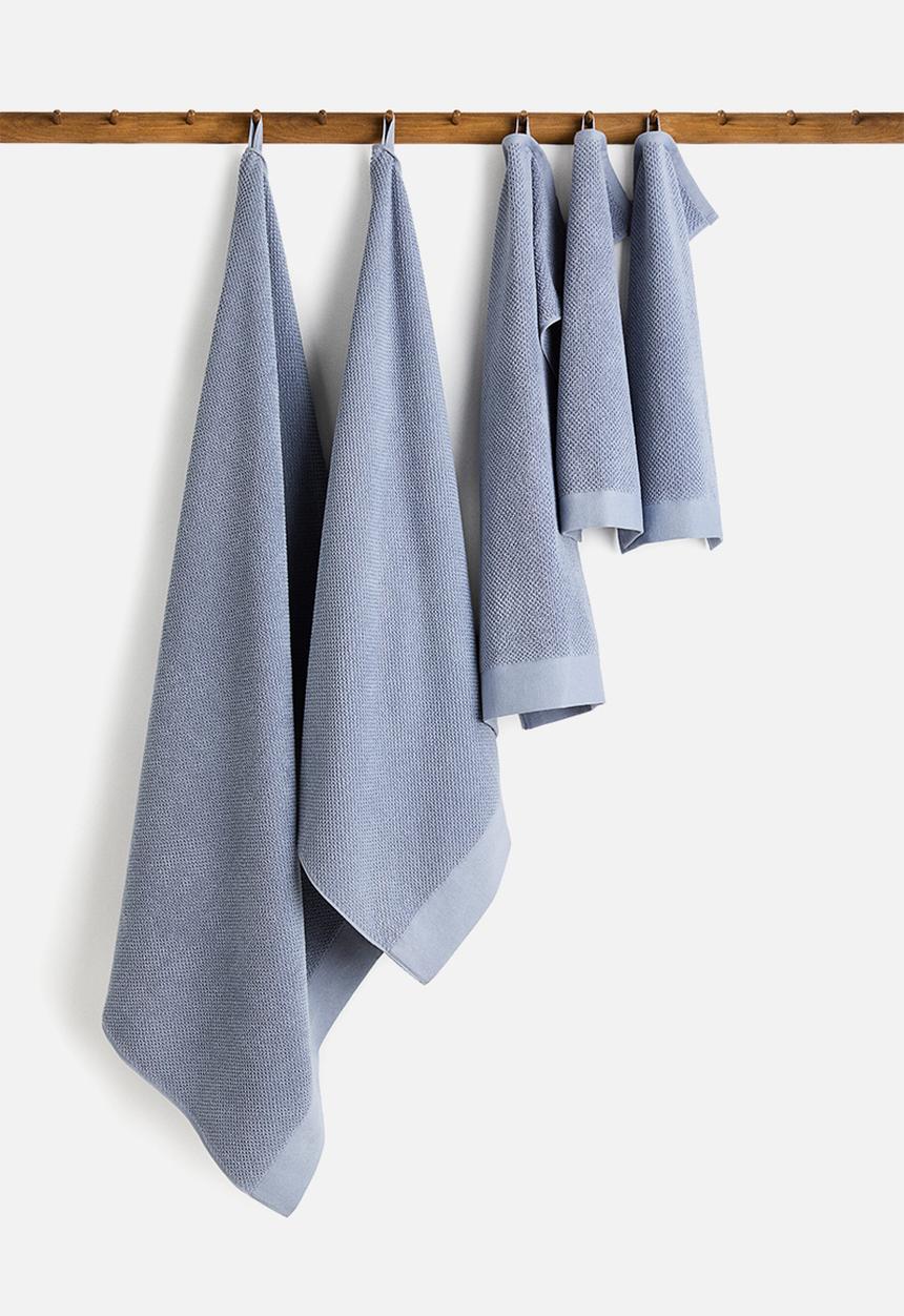 H&M - Cotton terry bath towel - dusty blue