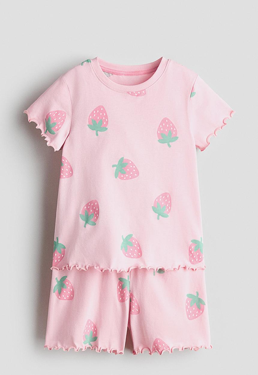 H&M - Cotton pyjamas - light pink/strawberries