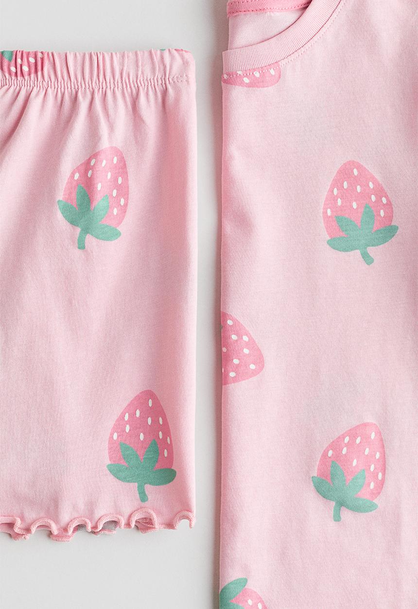 H&M - Cotton pyjamas - light pink/strawberries