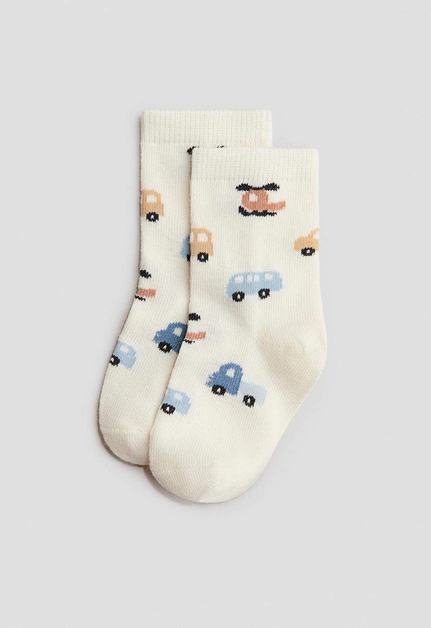 H&M - 4-Pack socks - blue/cars