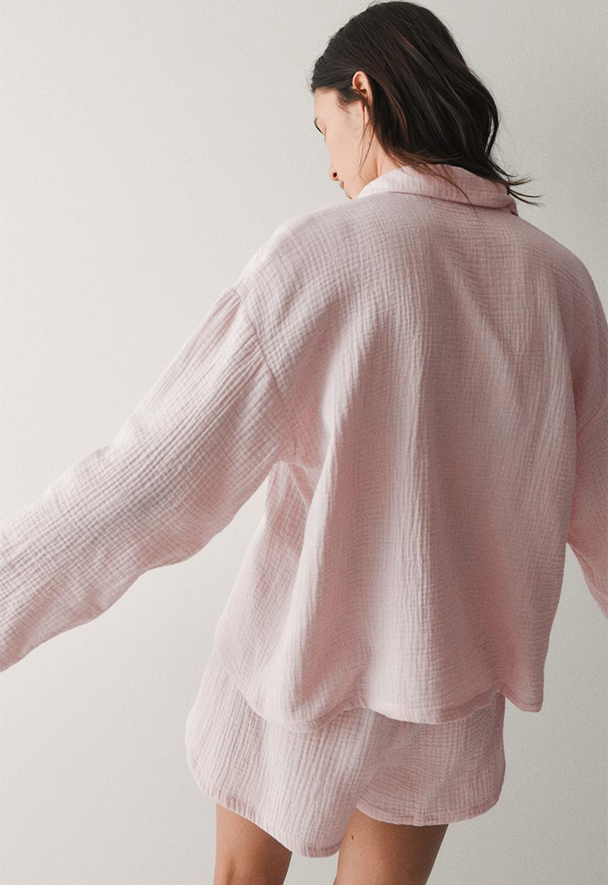 H&M - Pyjama shirt and shorts - light pink