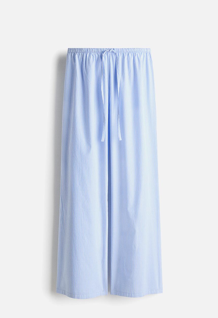 H&M - Cotton pyjama bottoms - blue/white striped