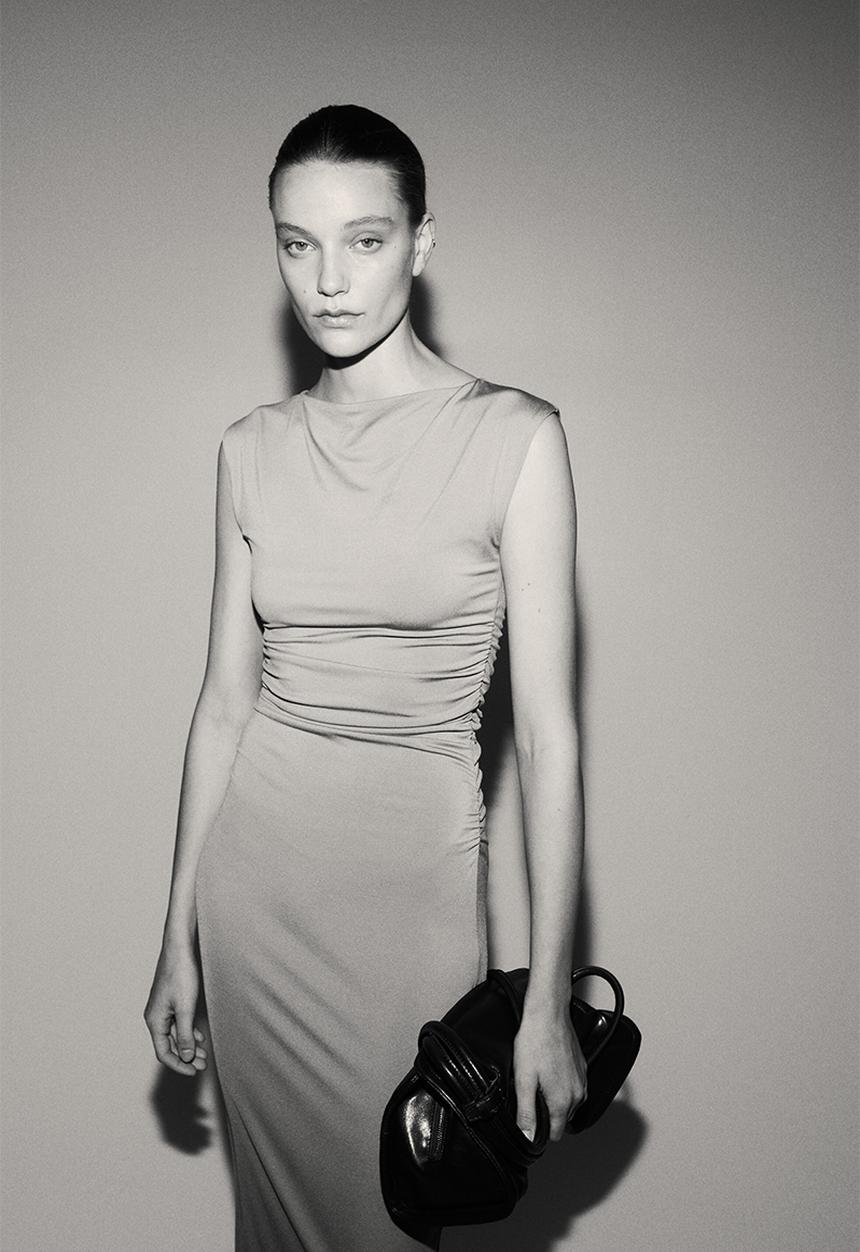 H&M - Cap-sleeved dress - mustard yellow