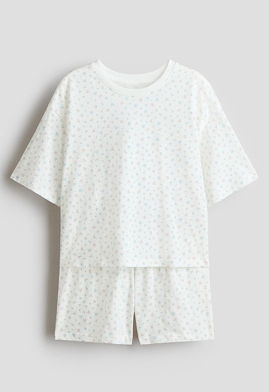 H&M - Cotton pyjamas - cream/floral