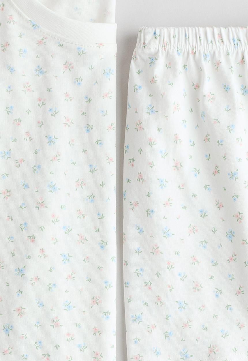 H&M - Cotton pyjamas - cream/floral