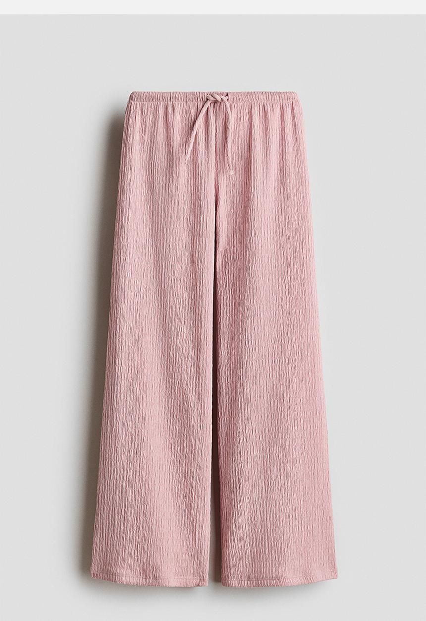 H&M - Textured jersey trousers - pink