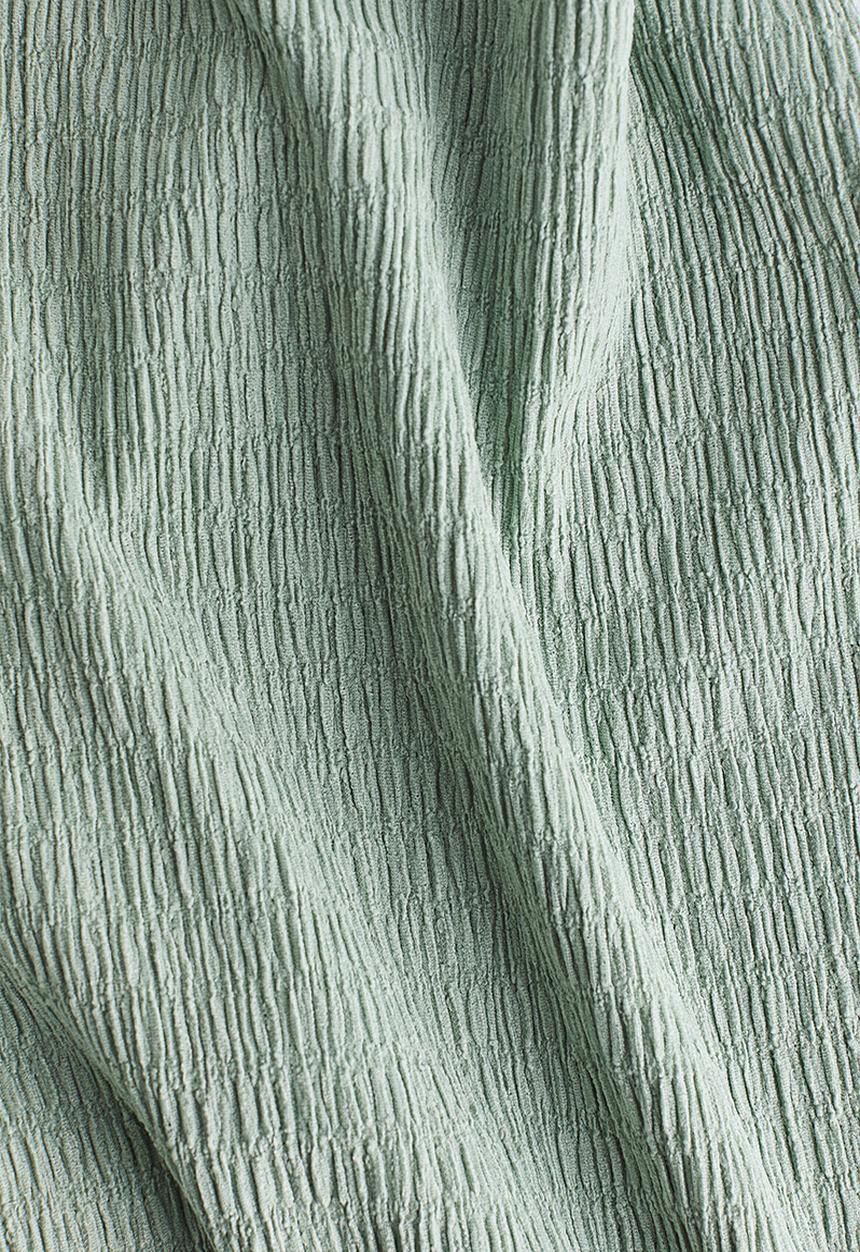 H&M - Textured jersey trousers - light dusty green