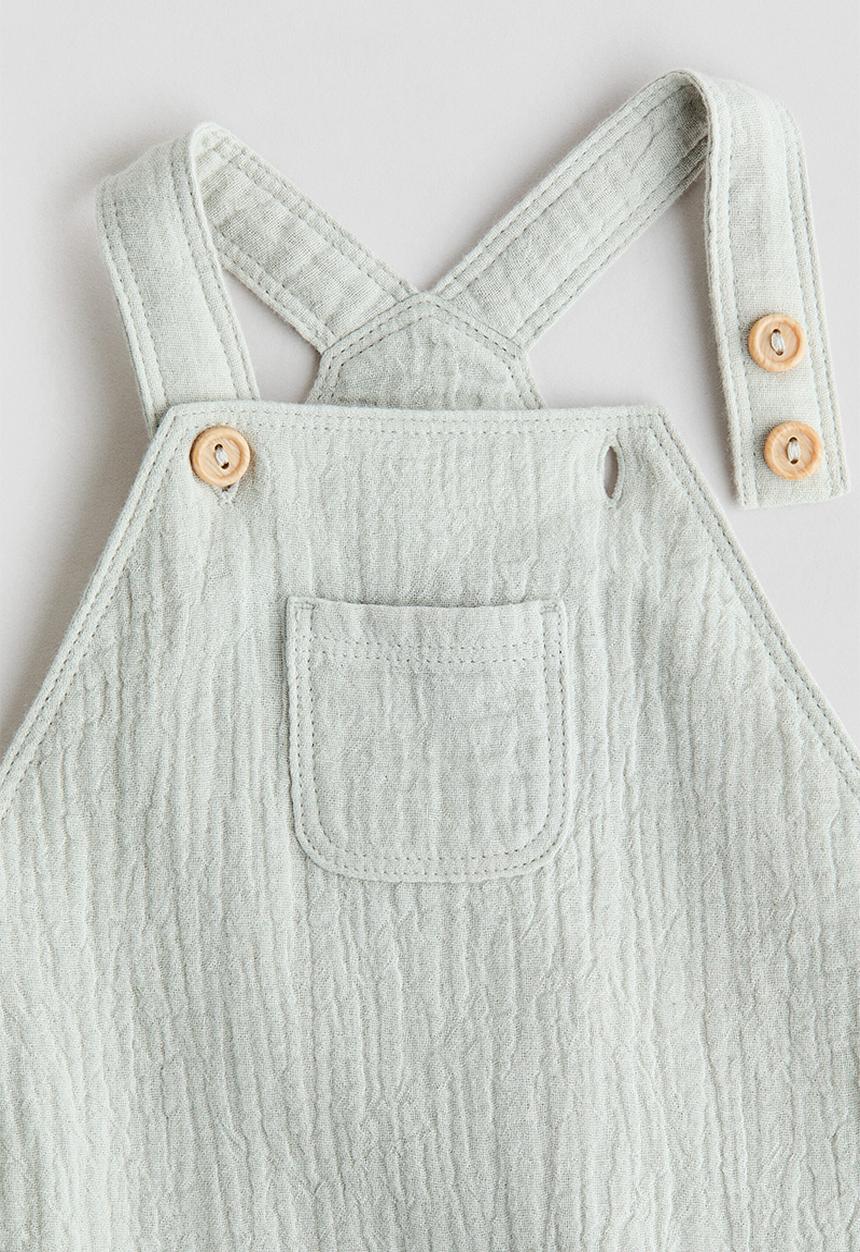 H&M - 2-piece cotton set - light green/white