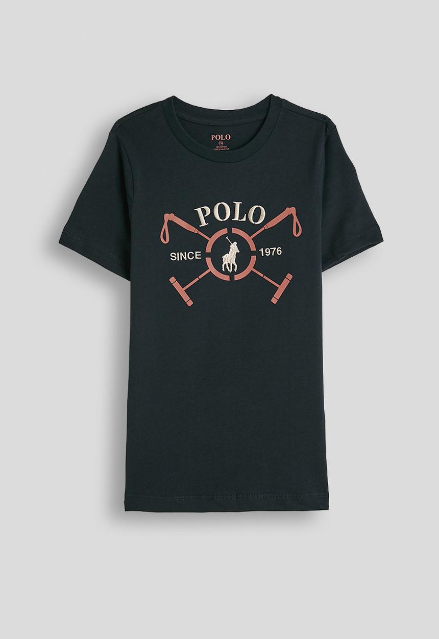 POLO - Boys Luke Polo Stick Ss Tee - Navy