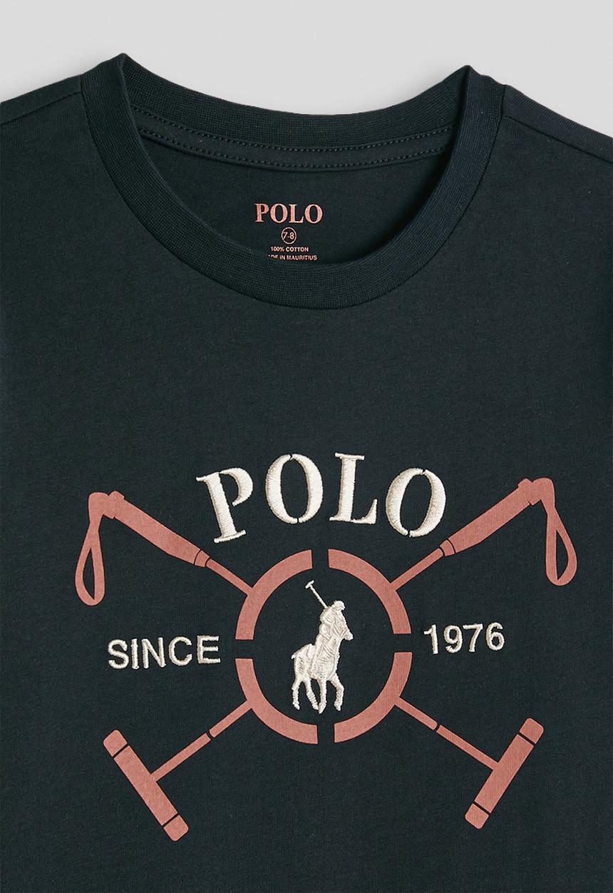 POLO - Boys Luke Polo Stick Ss Tee - Navy