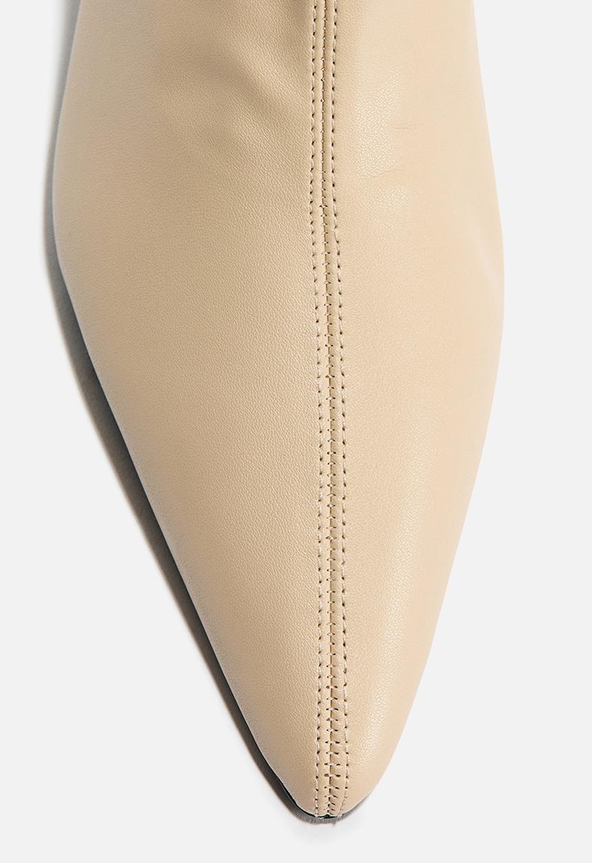 H&M - Heeled sock boots - light beige