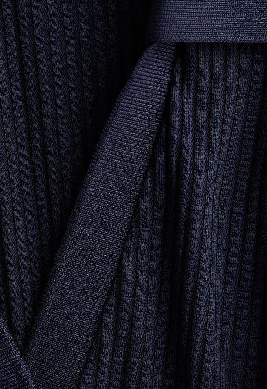 H&M - Ribbed collared top - dark blue