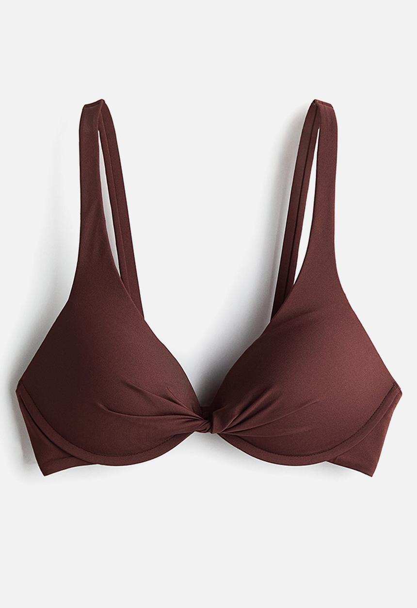 H&M - Push-up bikini top - dark brown