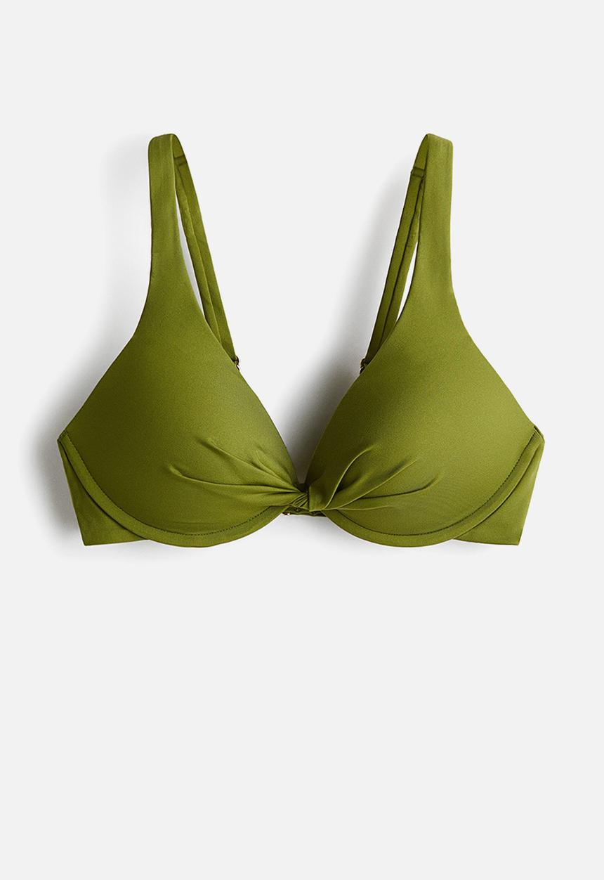 H&M - Push-up bikini top - green