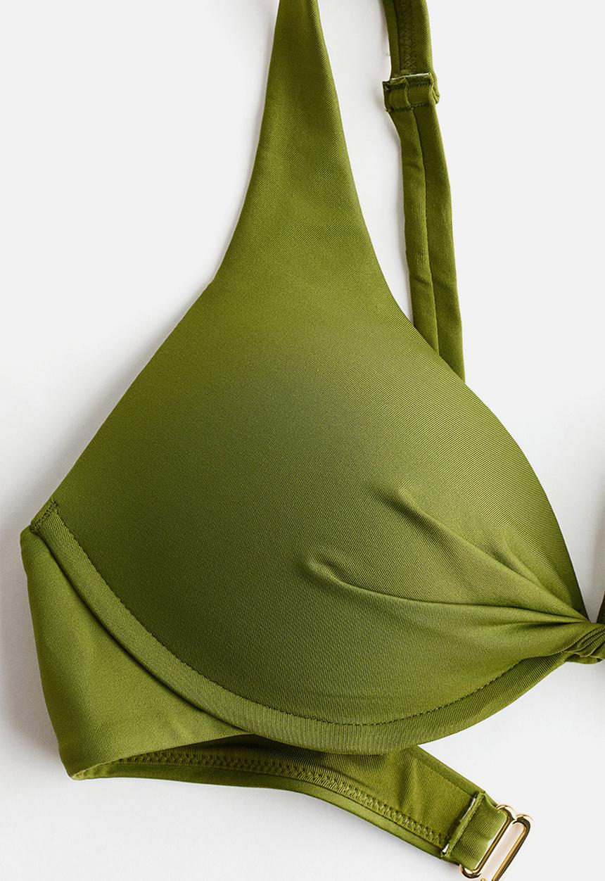 H&M - Push-up bikini top - green