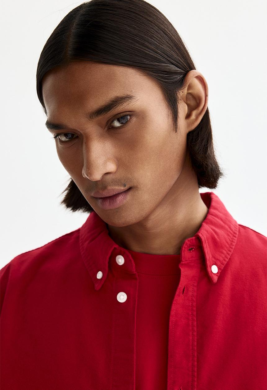 H&M - Relaxed fit oxford shirt - red
