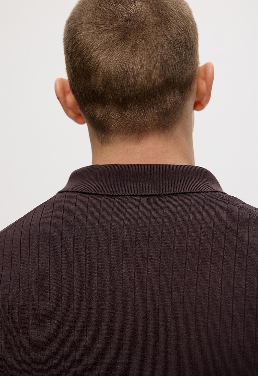 H&M - Slim fit polo shirt - dark brown