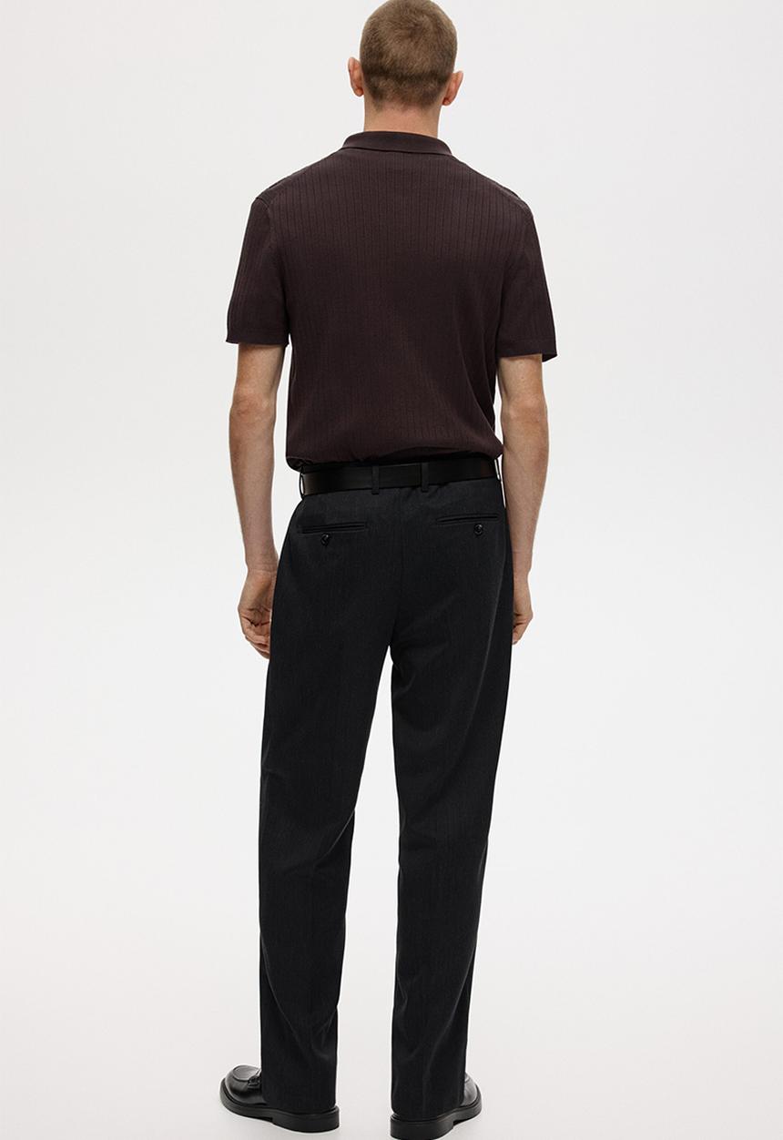 H&M - Slim fit polo shirt - dark brown