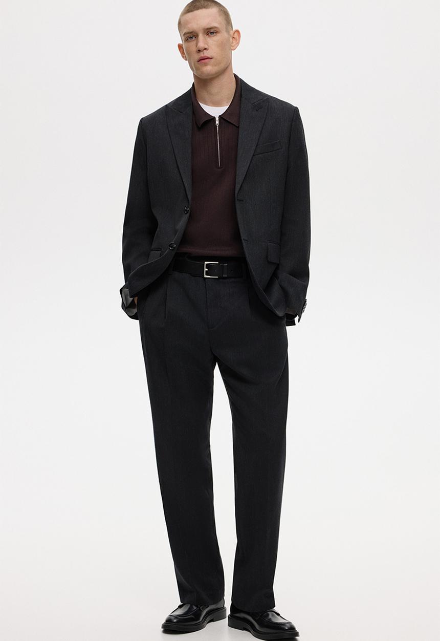 H&M - Slim fit polo shirt - dark brown