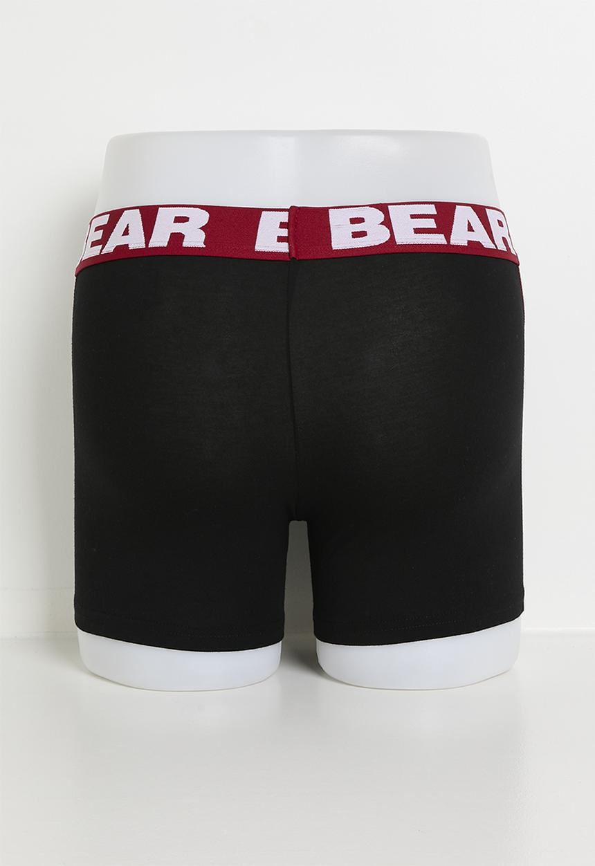 Bear - 3Pk Contrast Bodyshort - Black Multi