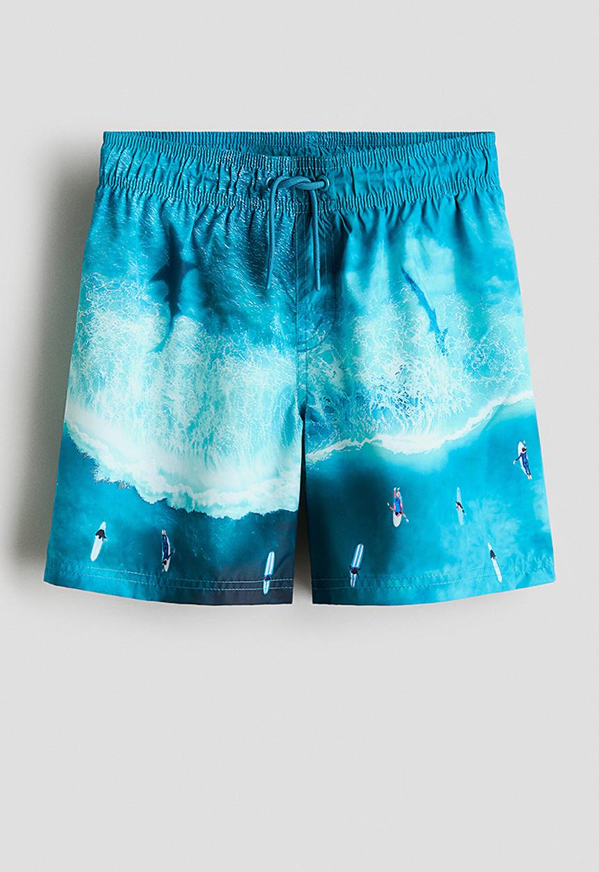 H&M - Printed swim shorts - blue/ocean