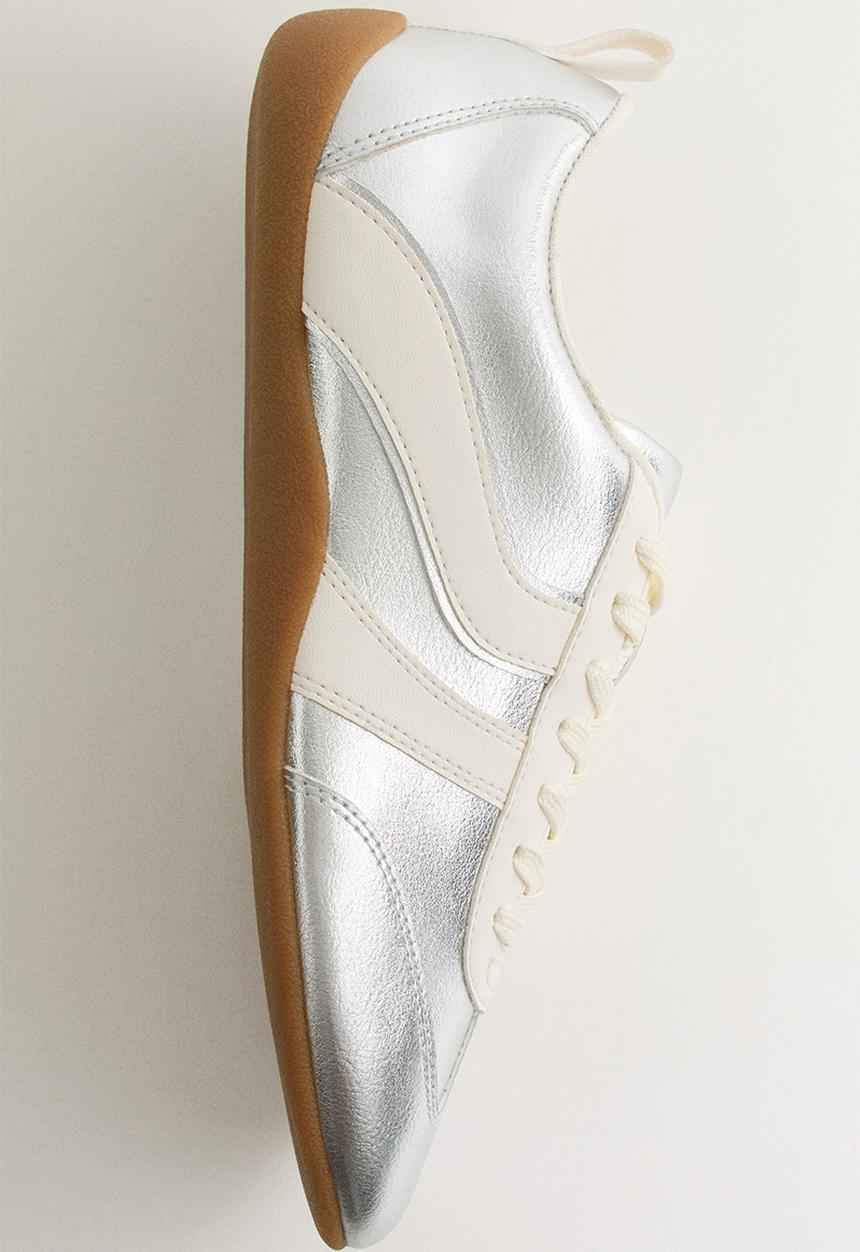 H&M - Trainers - silver-coloured/white