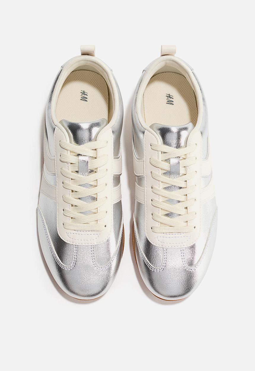 H&M - Trainers - silver-coloured/white