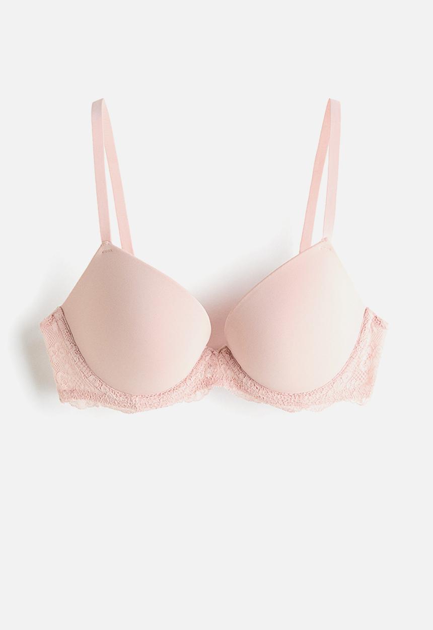 H&M - Microfibre push-up bra - light pink
