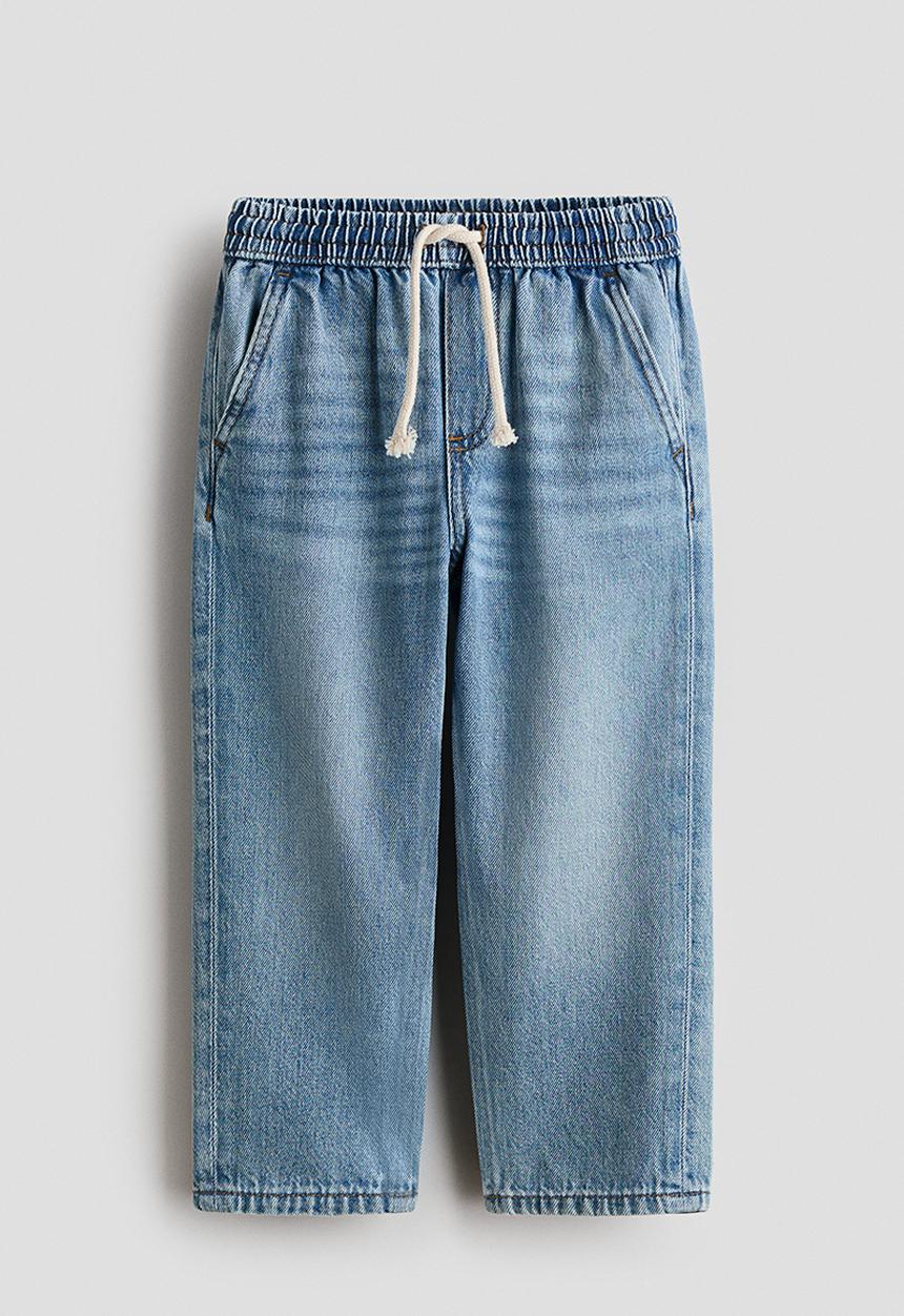 H&M - Twill pull-on trousers - light denim blue