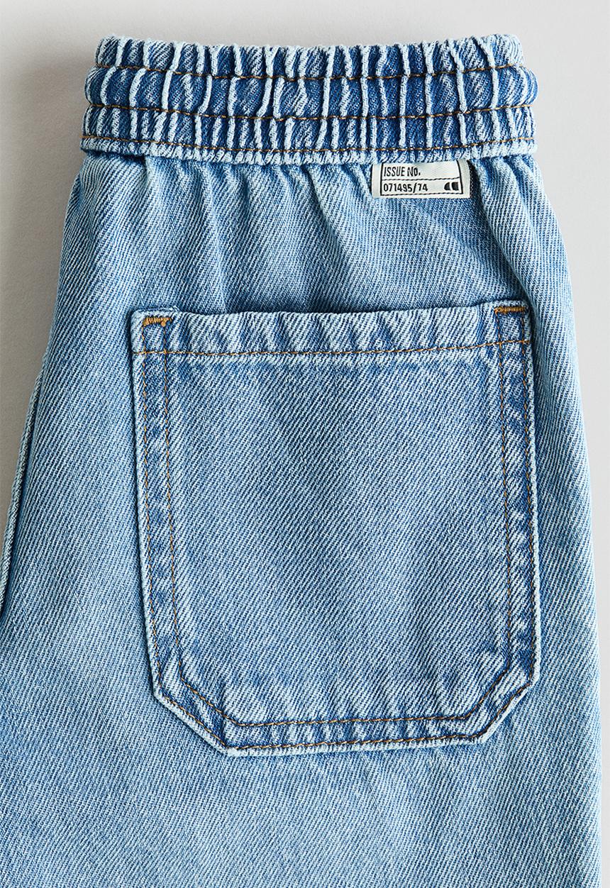 H&M - Twill pull-on trousers - light denim blue