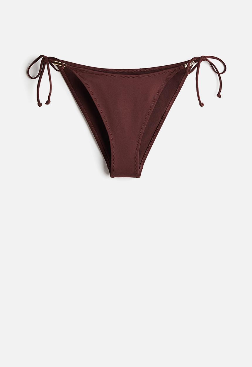 H&M - Cheeky tie tanga bikini bottoms - dark brown