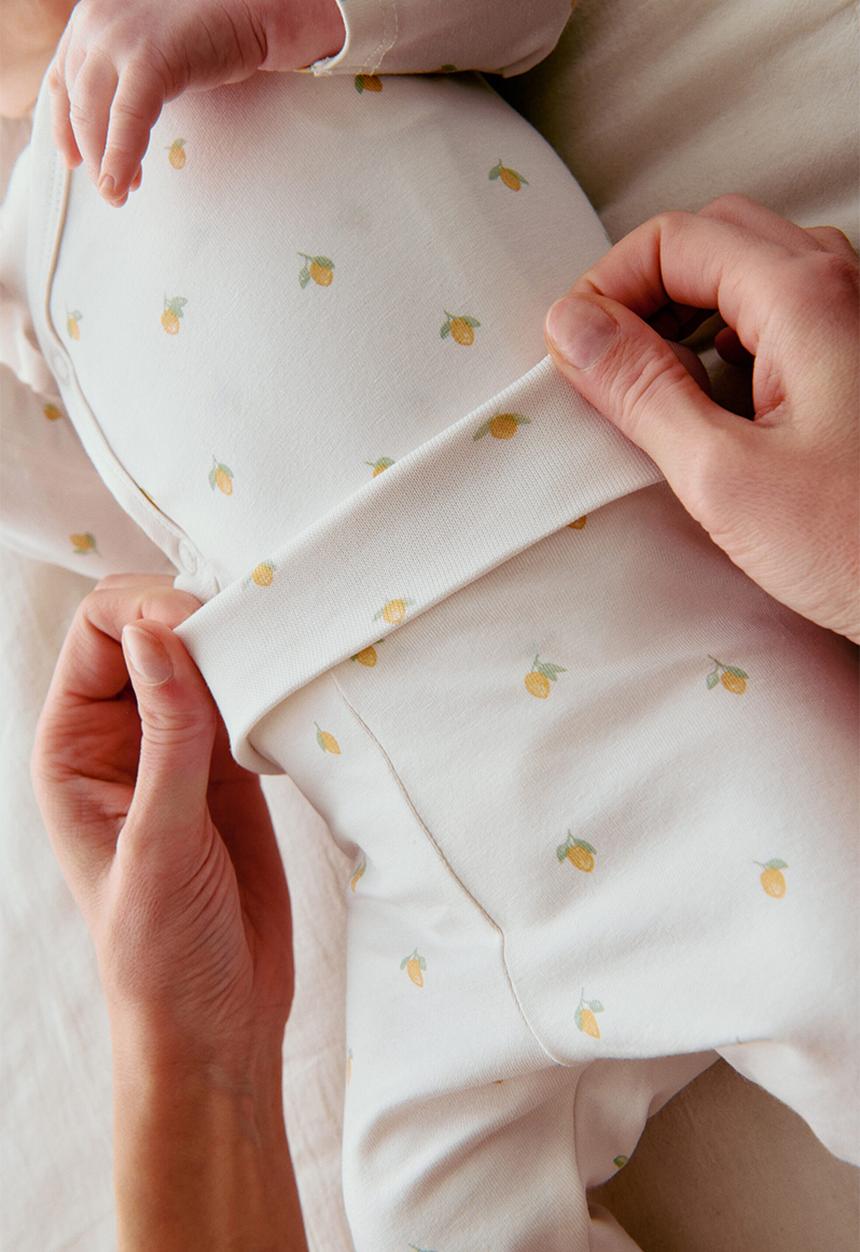 H&M - 2-piece cotton set - cream/oranges