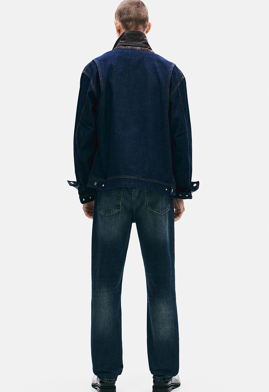 H&M - Original straight jeans - washed dark denim blue