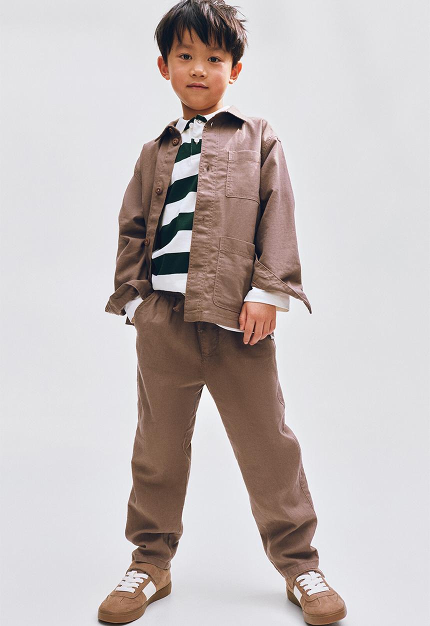 H&M - Linen-blend trousers - brown