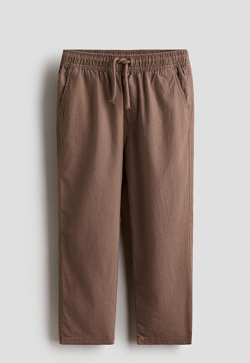 H&M - Linen-blend trousers - brown