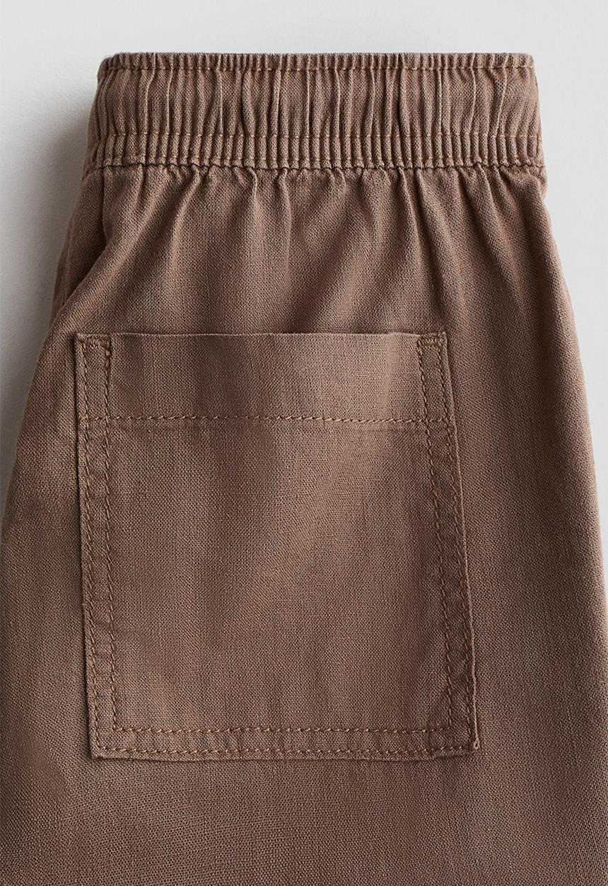 H&M - Linen-blend trousers - brown