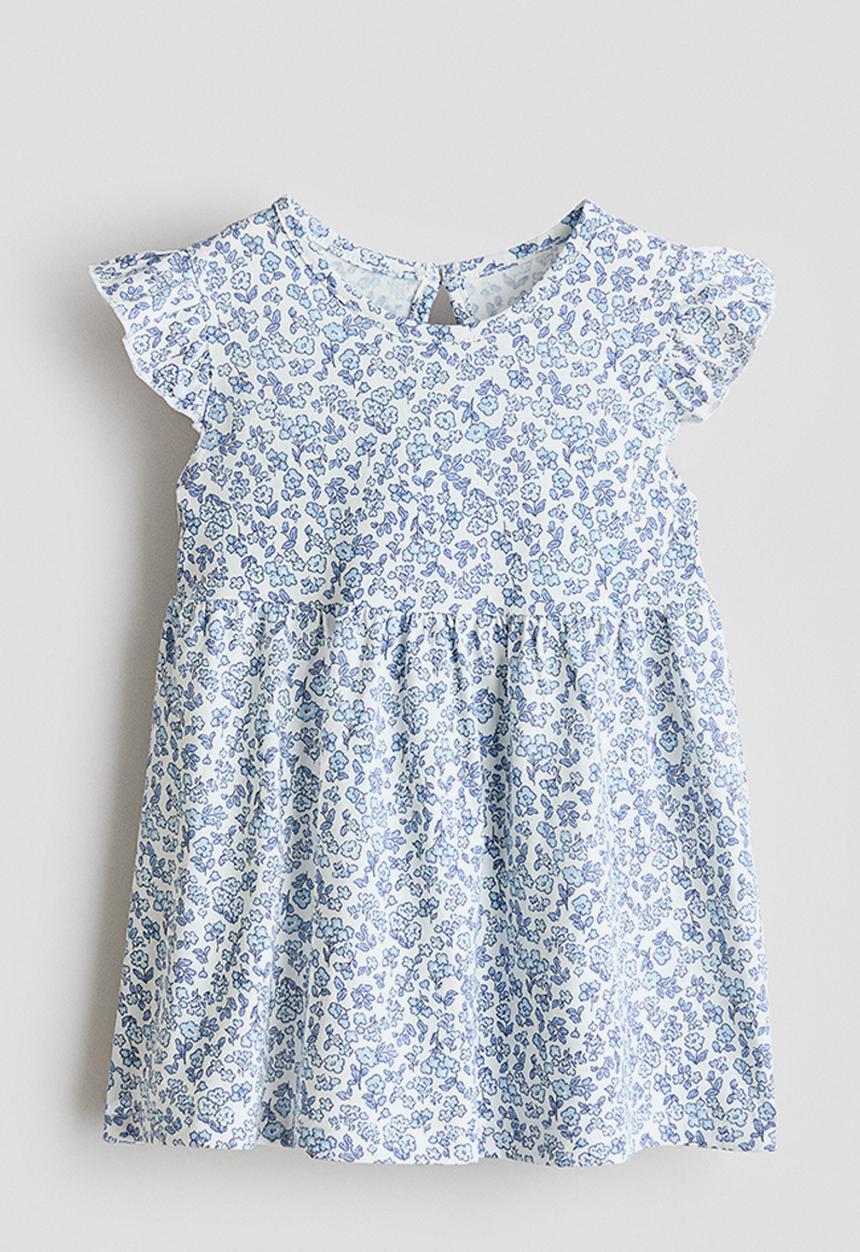 H&M - Cotton dress - light blue/floral