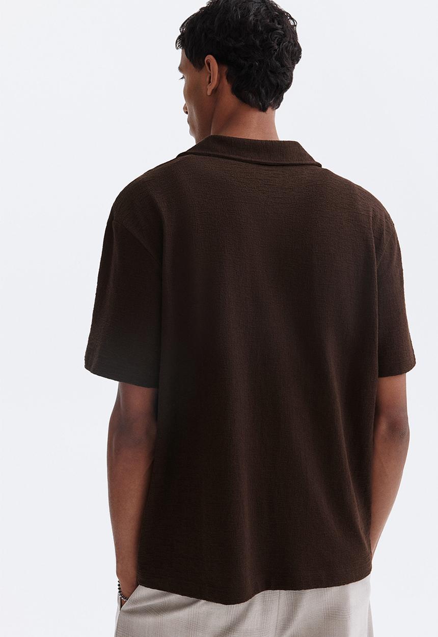 H&M - Regular fit resort shirt - dark brown