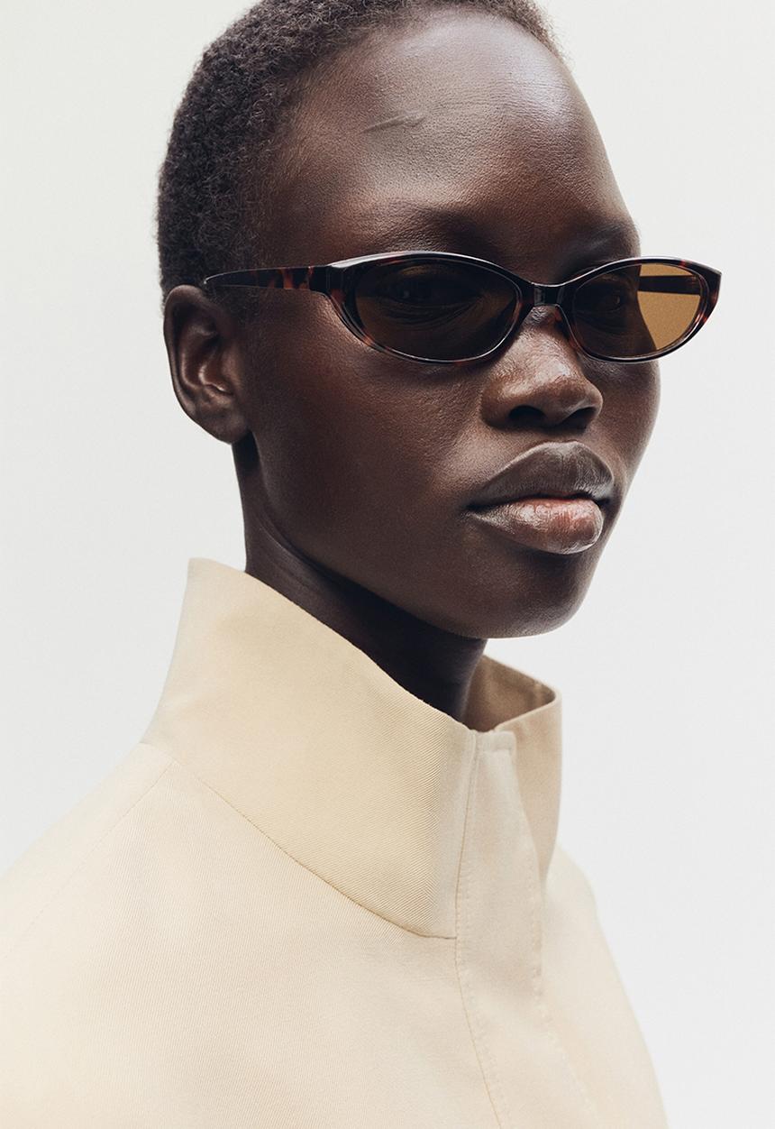 H&M - Oval sunglasses - brown/tortoiseshell pattern