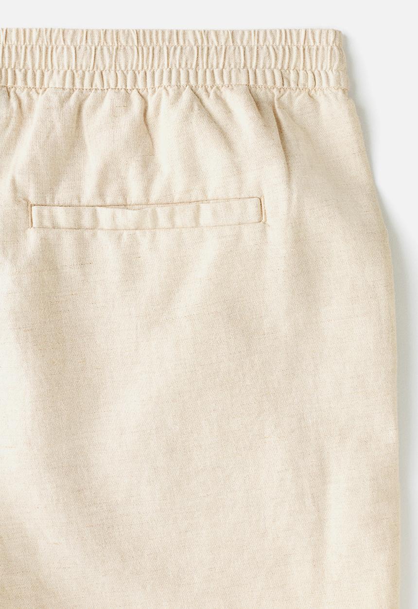 H&M - Regular fit linen-blend shorts - cream