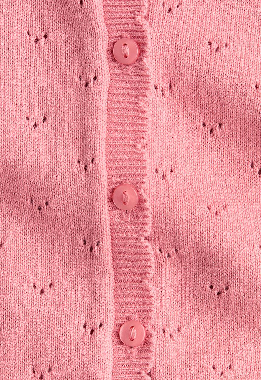 H&M - Cotton pointelle cardigan - pink
