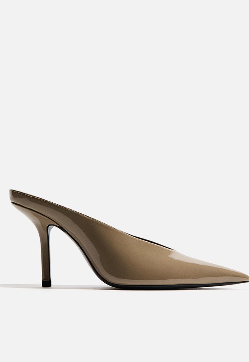 H&M - Pointed heeled mules - khaki beige