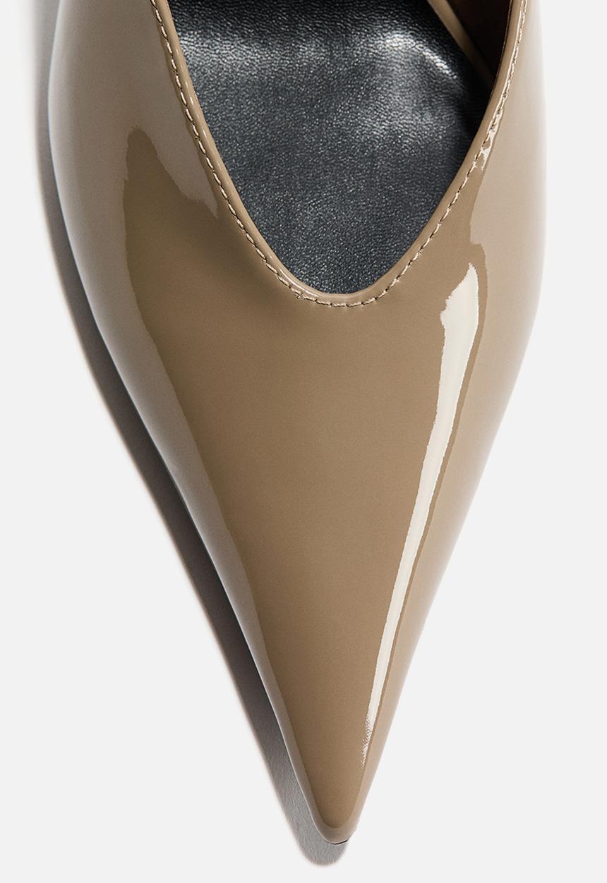H&M - Pointed heeled mules - khaki beige