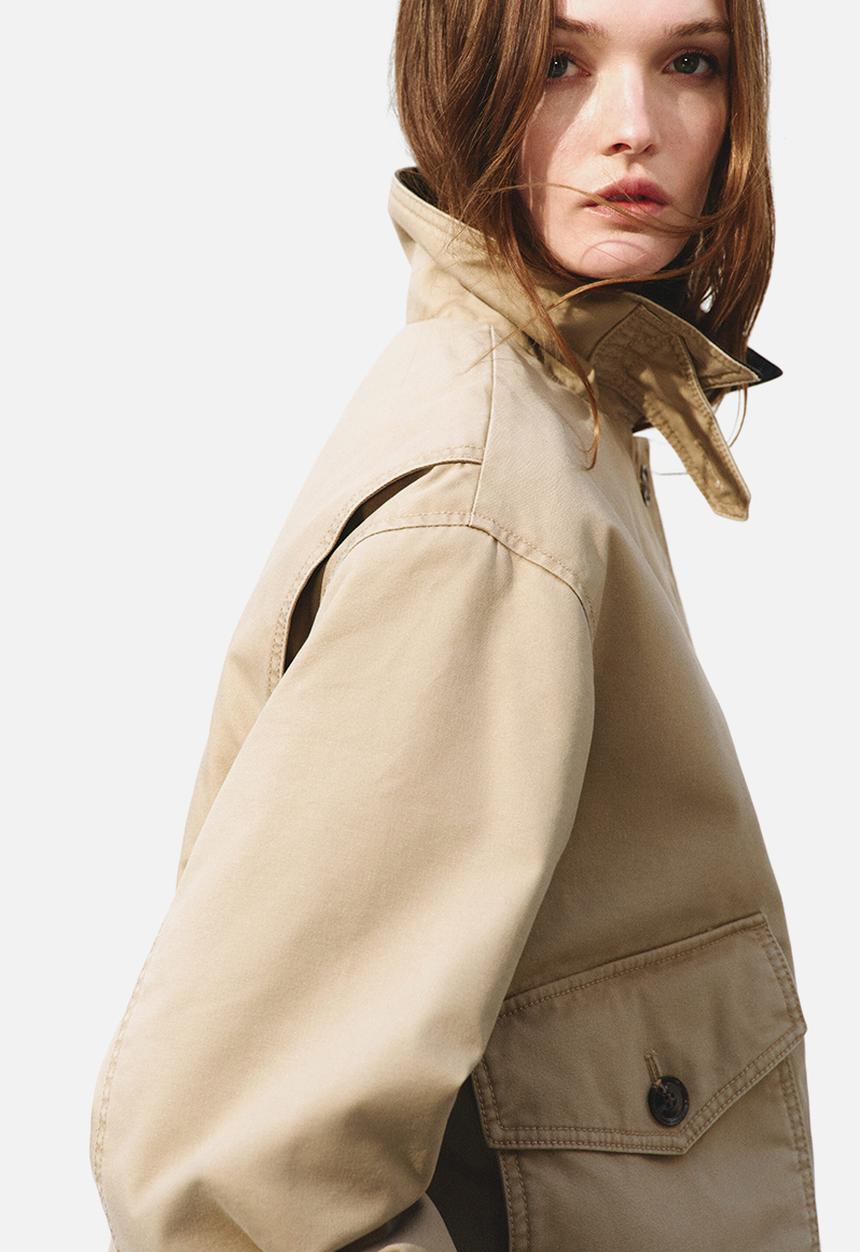 H&M - Padded canvas jacket - beige