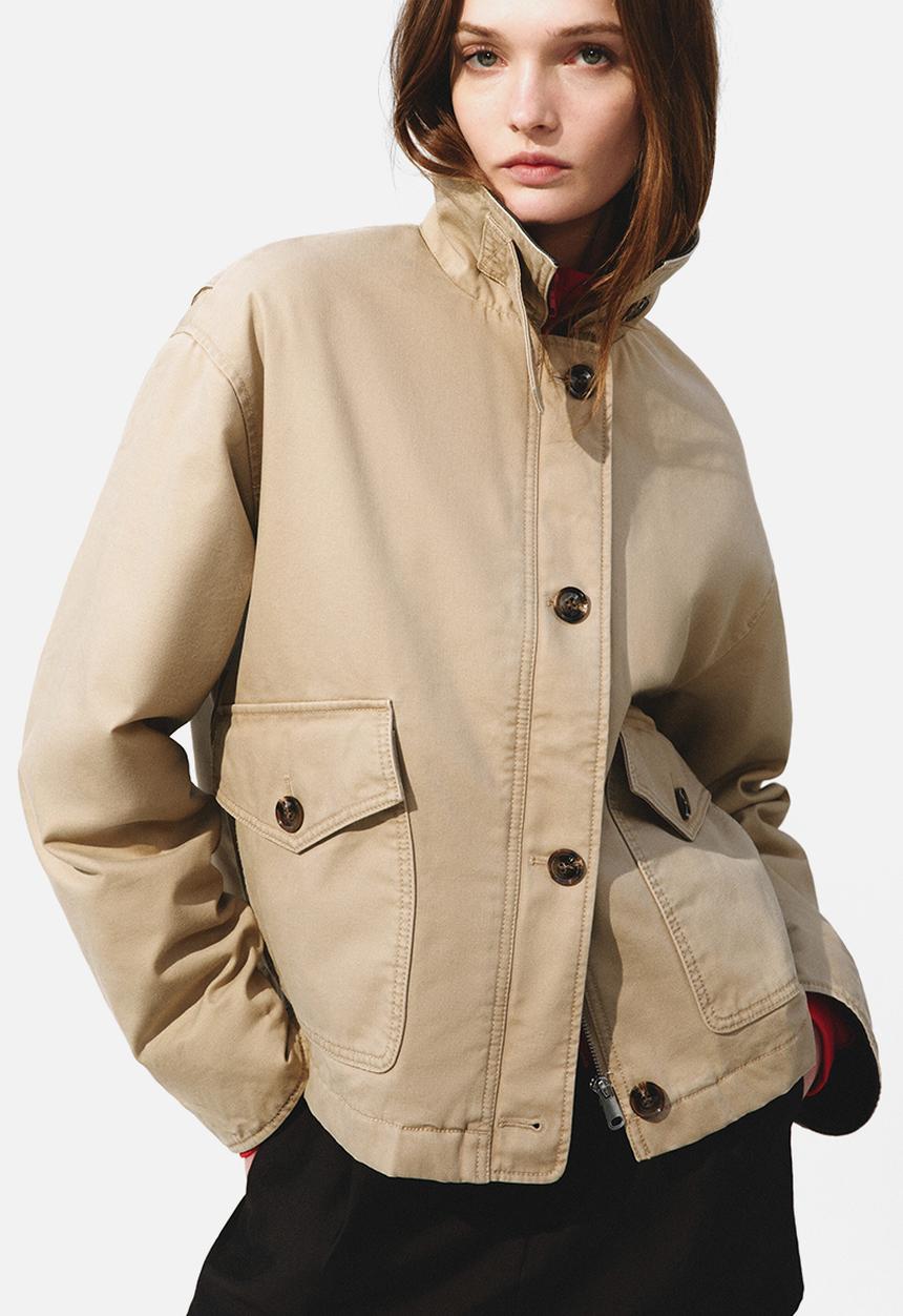 H&M - Padded canvas jacket - beige