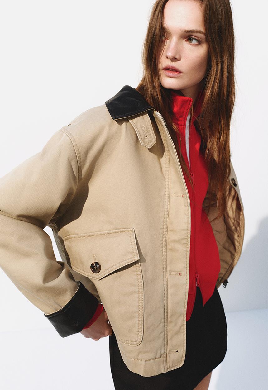 H&M - Padded canvas jacket - beige